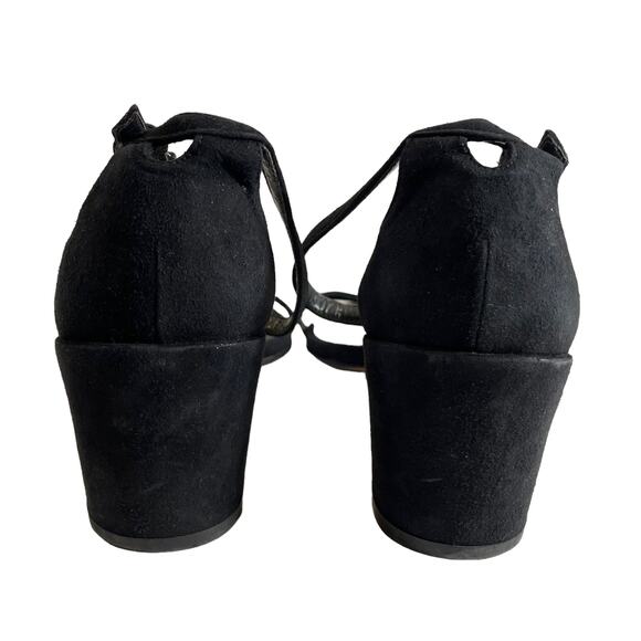 STUART WEITZMAN Women's Nearlynude Ankle Strap Sandal Black Size 5 - Picture 6 of 10